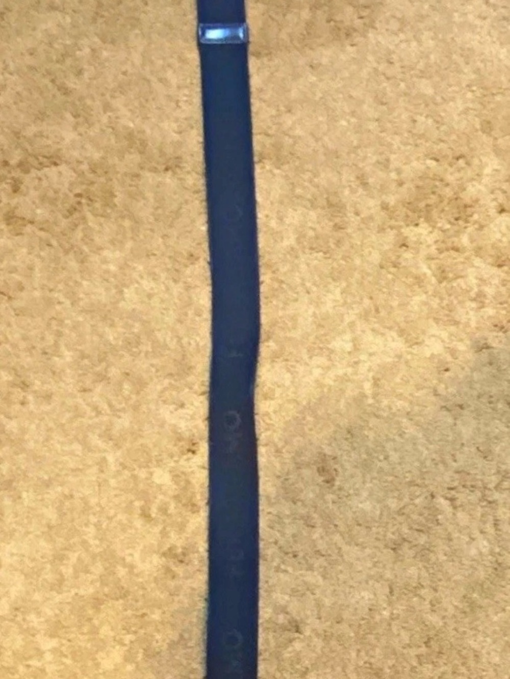 Salvatore Ferragamo Navy Blue Belt with Metal Buckle 34 Inch